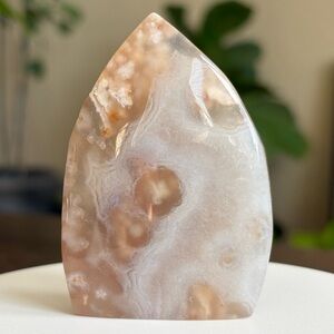 Flower Agate Crystal Flame with Natural Imperfections